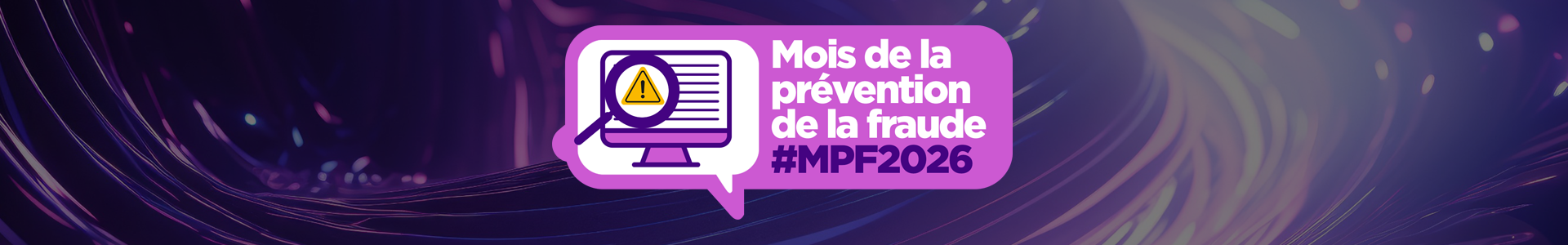 Bannière du Mois de la prévention de la fraude 2026.